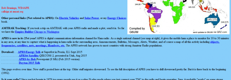 APRS: Automatic Packet Reporting System