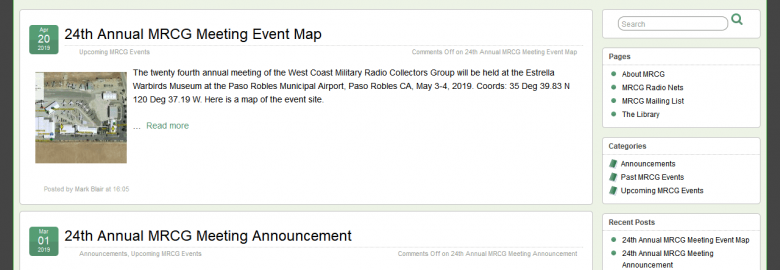 MCRG – The West Coast Military Radio Collector’s Group