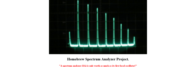 Homebrew Spectrum Anlyzer Project.