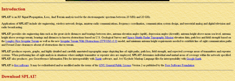 SPLAT! A Terrestrial RF Path Analysis