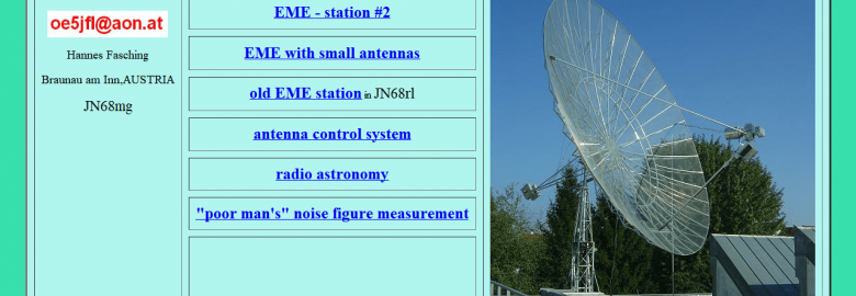 OE5JFL EME Moonbounce on VHF and UHF