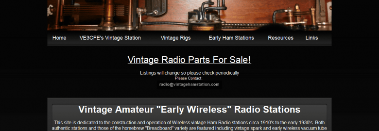 Vintage Amateur “Early Wireless” Radio Stations